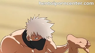 Straight ninja men dared relative to attempt anal sex with each other! - Kakashi X Asuma